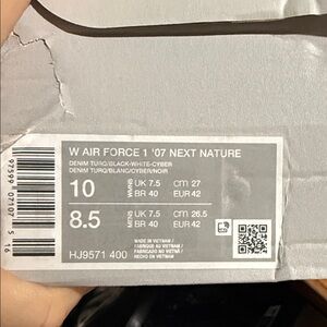 Nike Air Force 1 '07 Next Nature in Black and White